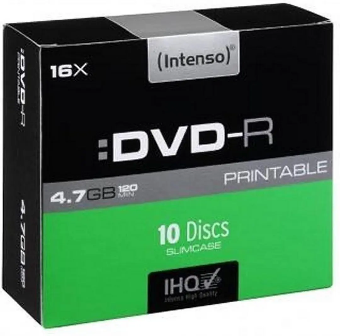 Intenso 4801652 DVD-R 4,7GB - 10 Stuks Slimcase