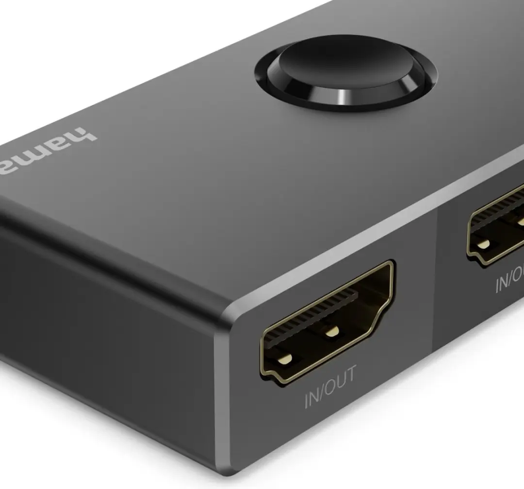 Hama 8K HDMI-Switch Bidirectional 1in2 Out/2in1 Out Zwart