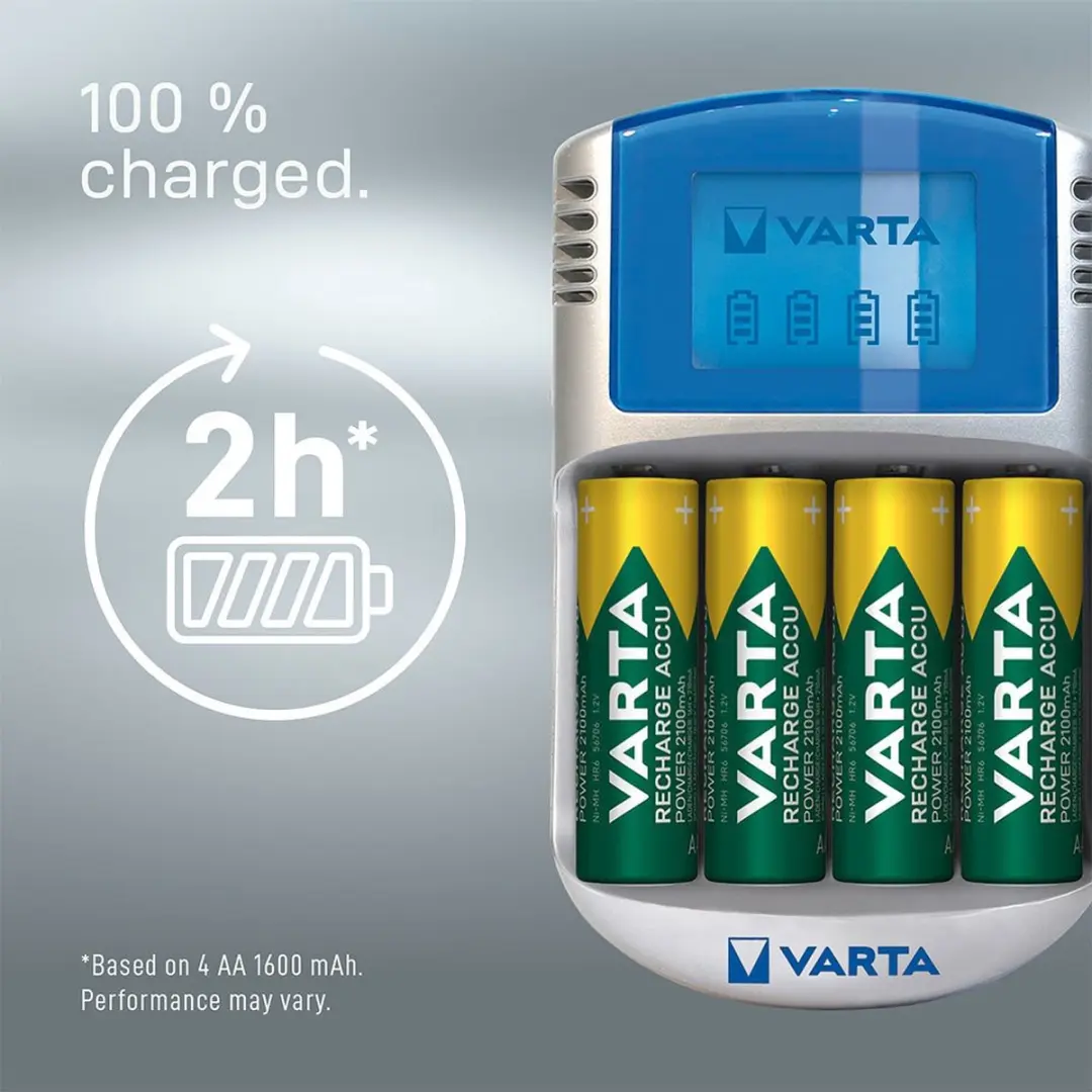 Varta 57070 201 401 Oplader AA/AAA - 12V - Zilver