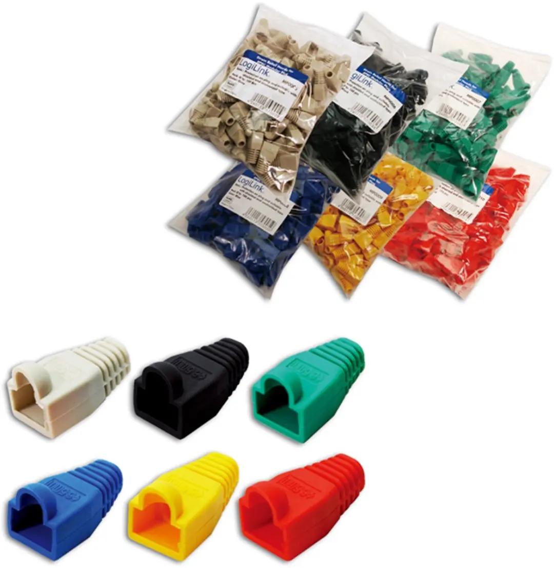 Logilink MP0010 Knikbeveiligingshuls RJ45 - Rood - 100 Stuks
