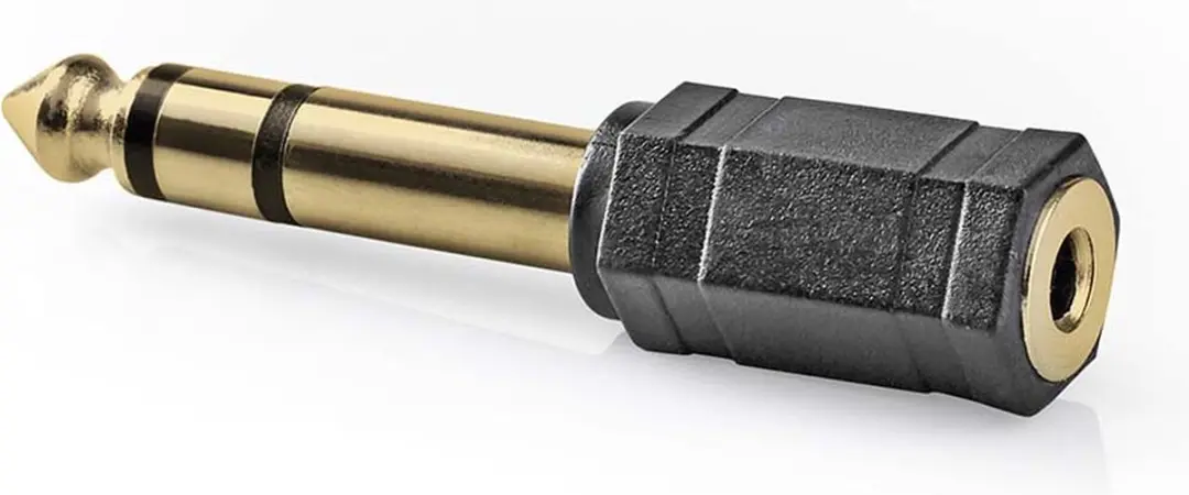 Nedis Stereo-Audioadapter 6,35mm naar 3,5mm - Verguld - Antraciet