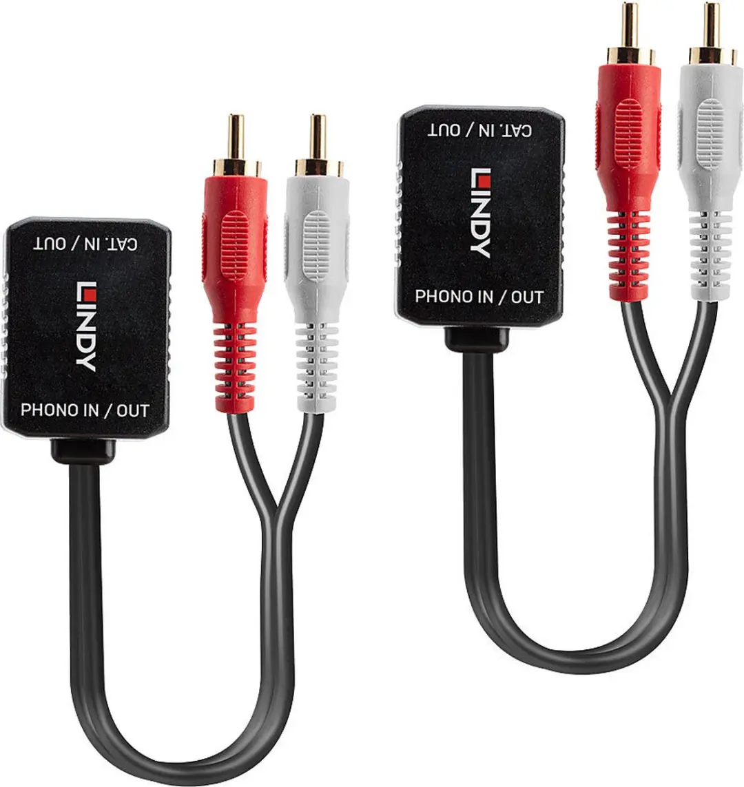 Lindy 2xRCA/RJ45 Kabeladapter - 2 Stuks - Multicolor
