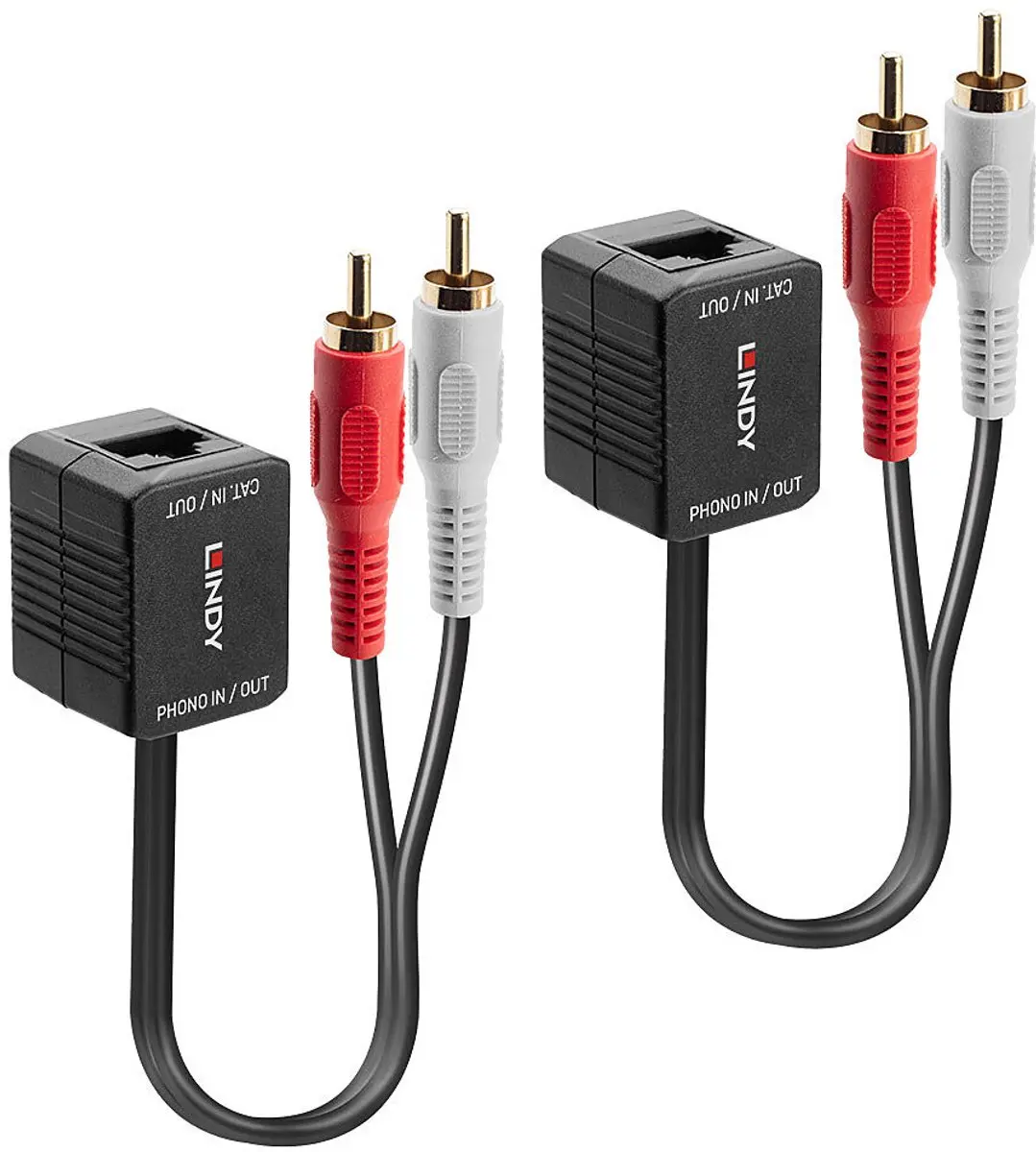 Lindy 2xRCA/RJ45 Kabeladapter - 2 Stuks - Multicolor