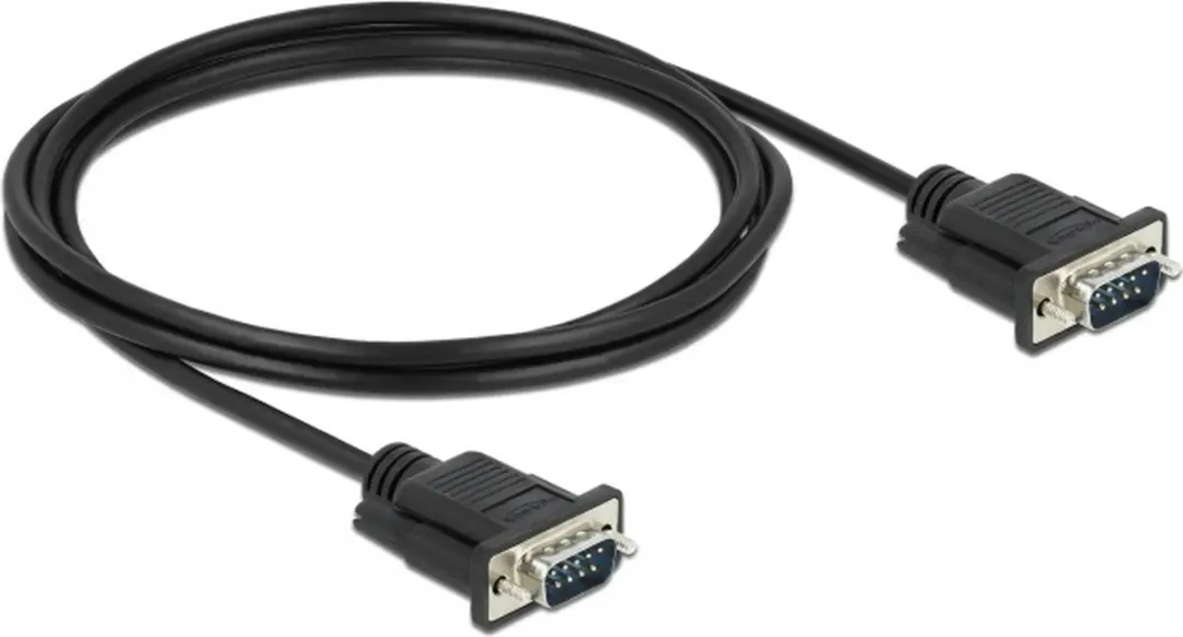 Delock RS-232 D-Sub 9 M/M Kabel 2m - Zwart