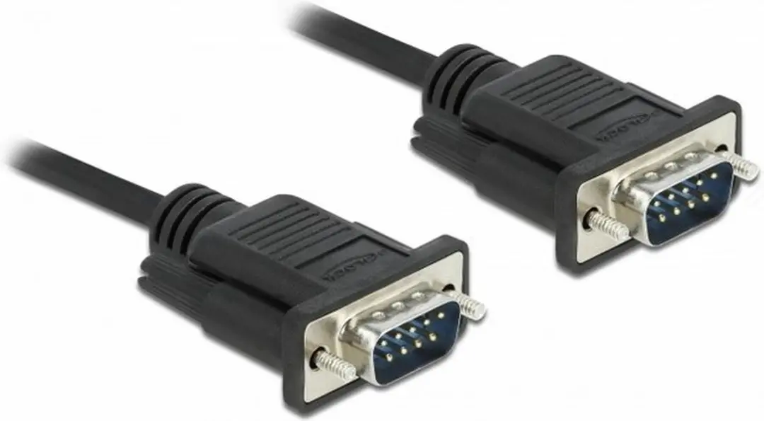 Delock RS-232 D-Sub 9 M/M Kabel 2m - Zwart