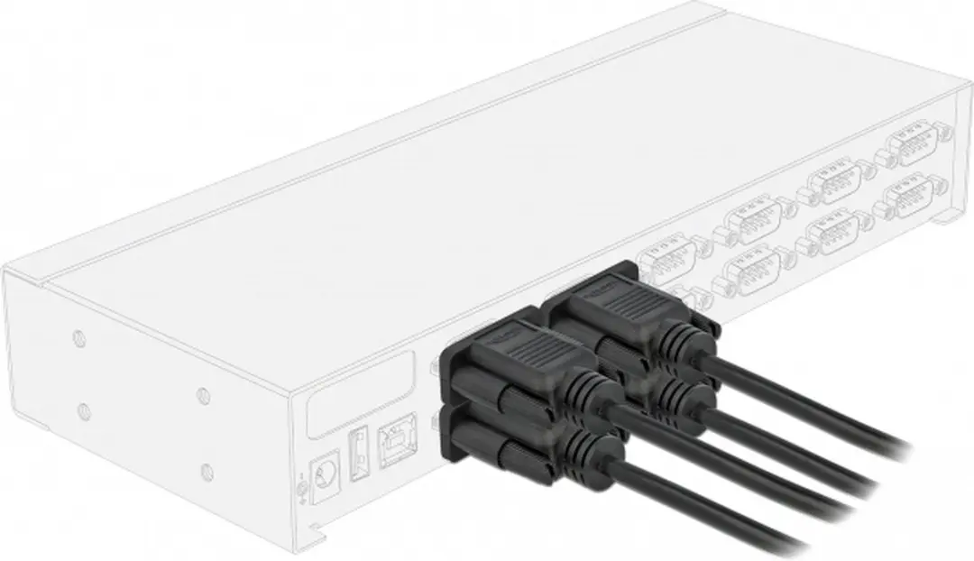 Delock RS-232 D-Sub 9 M/M Kabel 2m - Zwart