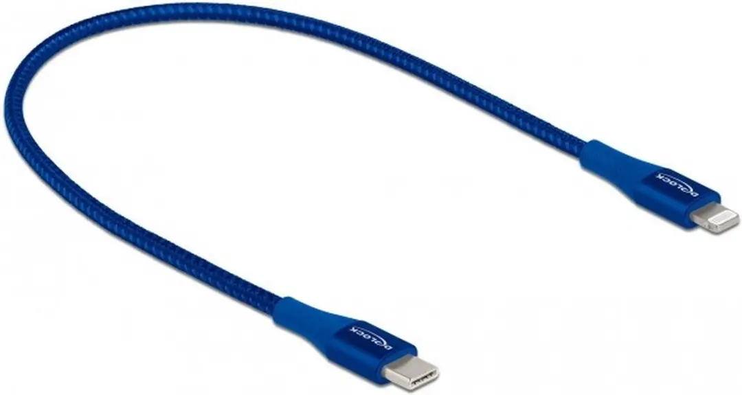 Delock USB-C naar Lightning Kabel Blauw 0.5m MFi