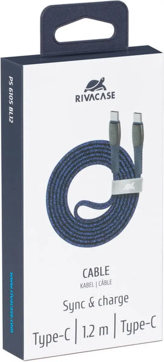 Rivacase PS6105 USB-C Kabel 1,2m - Wit