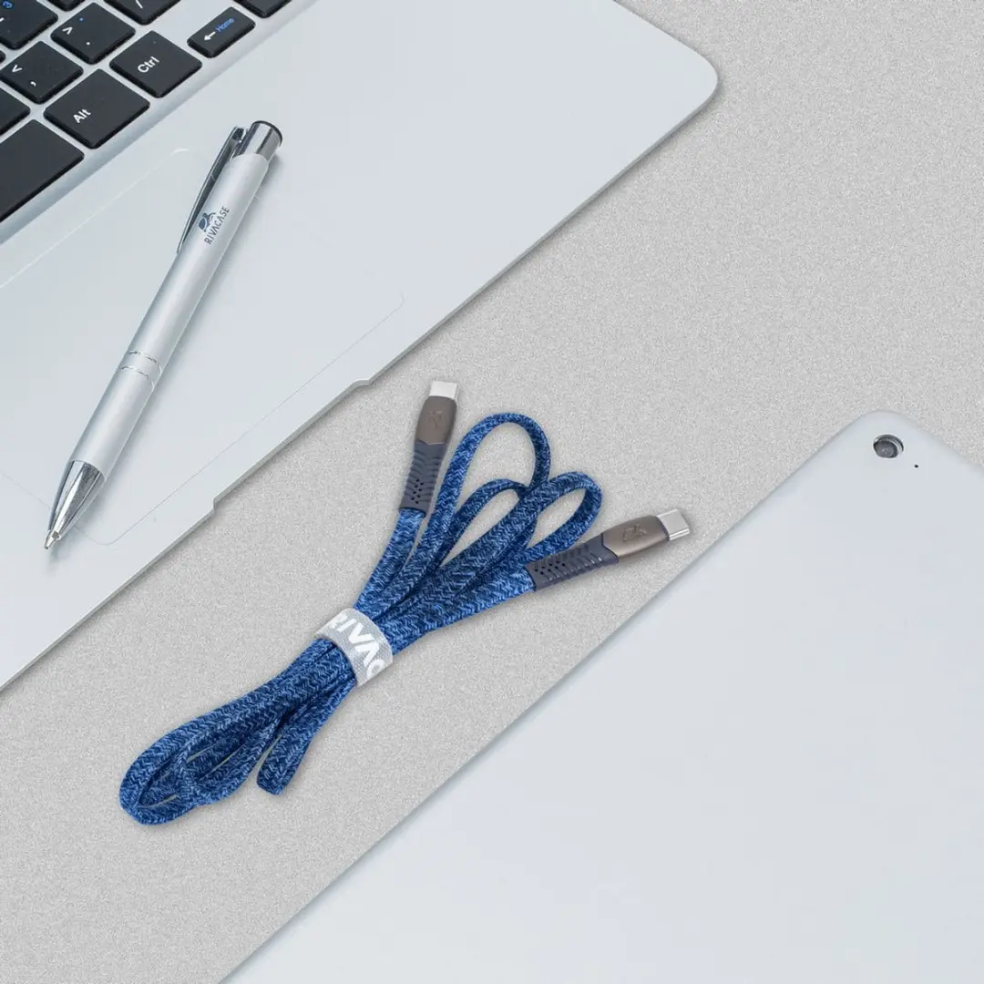 Rivacase PS6105 USB-C Kabel 1,2m - Wit