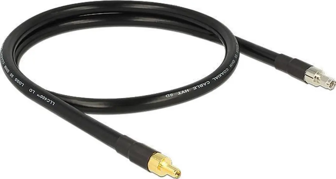 Delock SMA Verlengkabel CFD400/LLC400 50 Ohm - 1m - Zwart