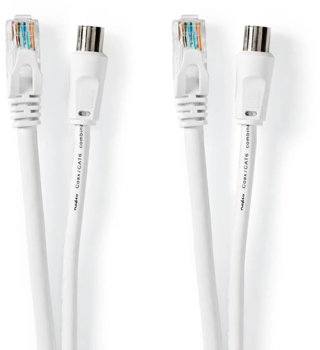 Nedis Coax-CAT6 Combikabel RG58 75 Ohm 3m - Wit