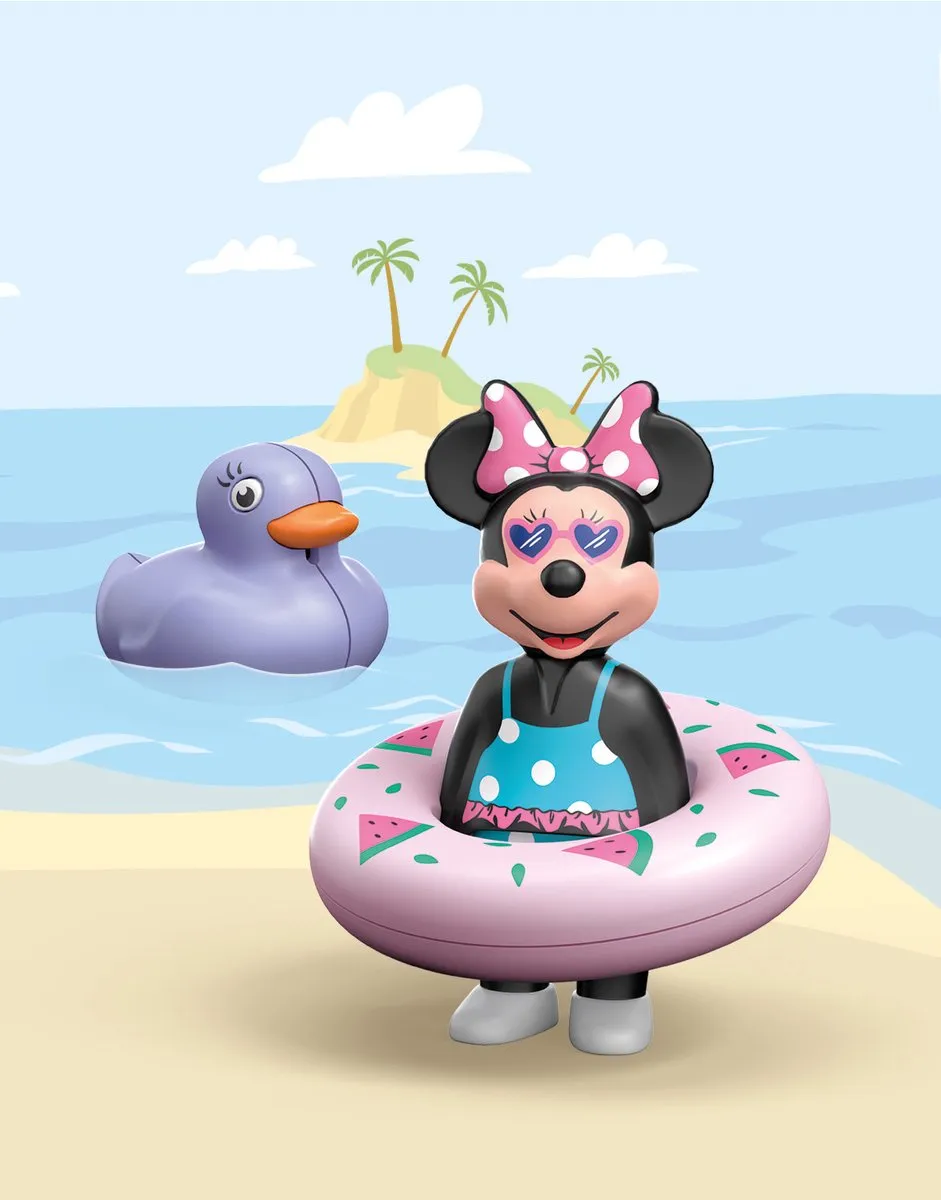 Playmobil 1.2.3 Disney Minnie Stranduitstapje 71416 - Multikleur