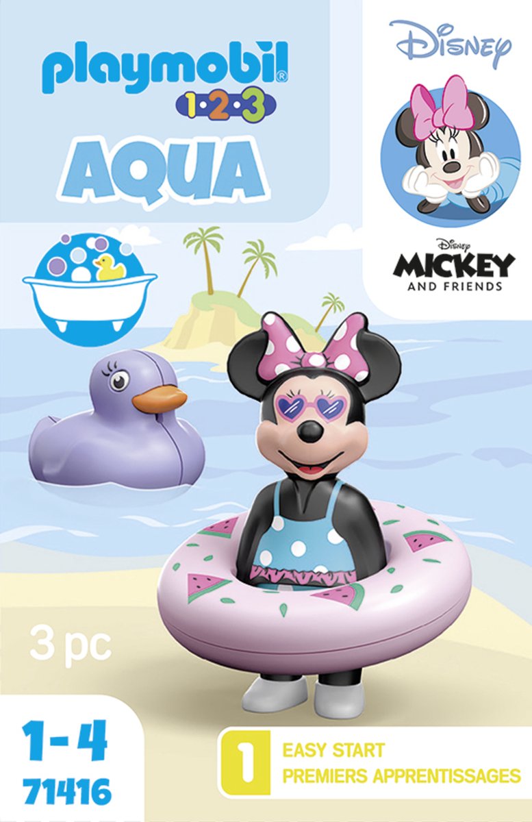 PLAYMOBIL 1.2.3 & Disney: Minnie's uitstapje naar het strand - 71416
