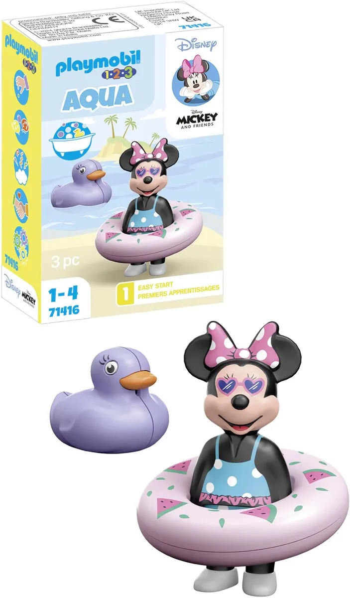 Playmobil 1.2.3 Disney Minnie Stranduitstapje 71416 - Multikleur