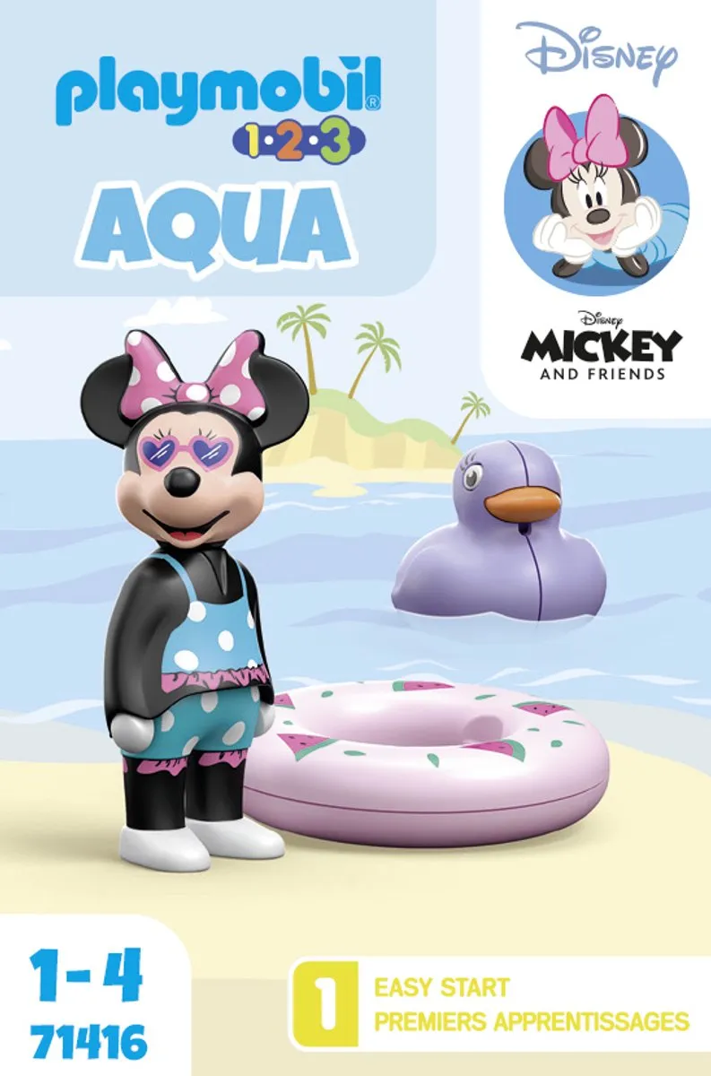 Playmobil 1.2.3 Disney Minnie Stranduitstapje 71416 - Multikleur