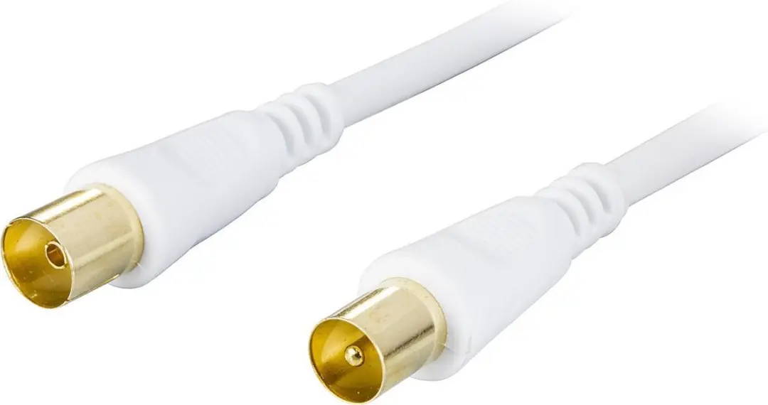 Deltaco AN-105 Antennekabel 75 Ohm - 5m Wit