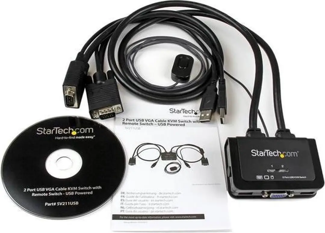 Startech SV211USB KVM-Schakelaar - Zwart