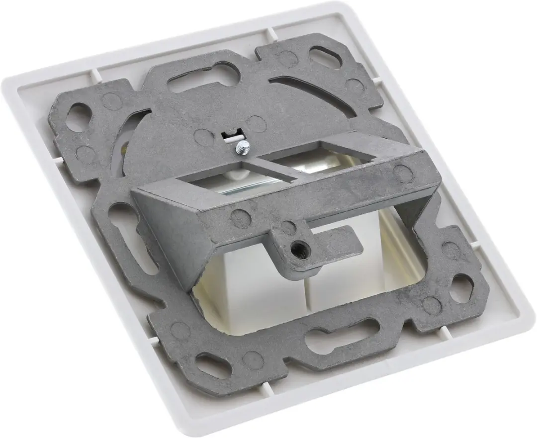InLine Wandcontactdoos 45° met 2x RJ45 CAT6a Keystone - Wit - 5 Stuks