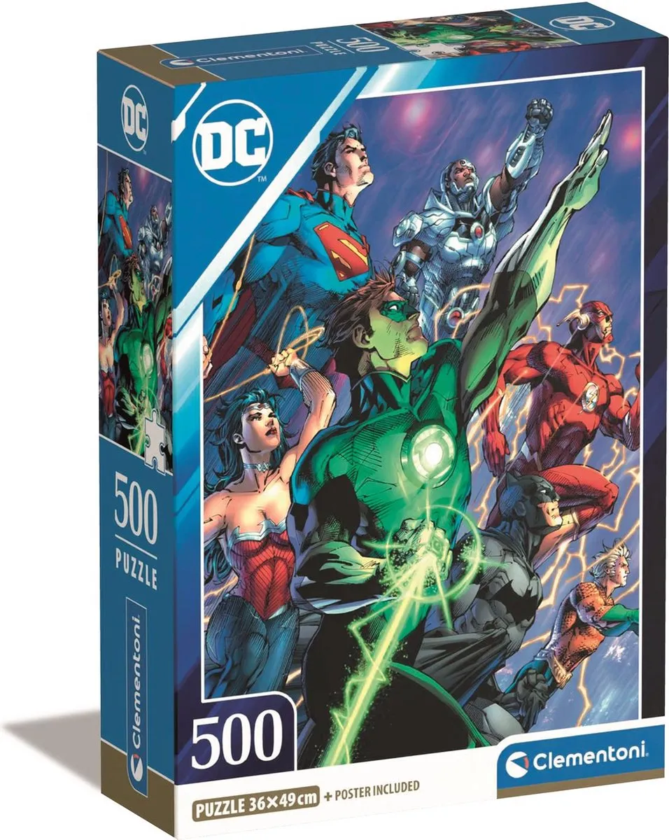 Clementoni DC Comics Puzzel 500 Stukjes Multicolor