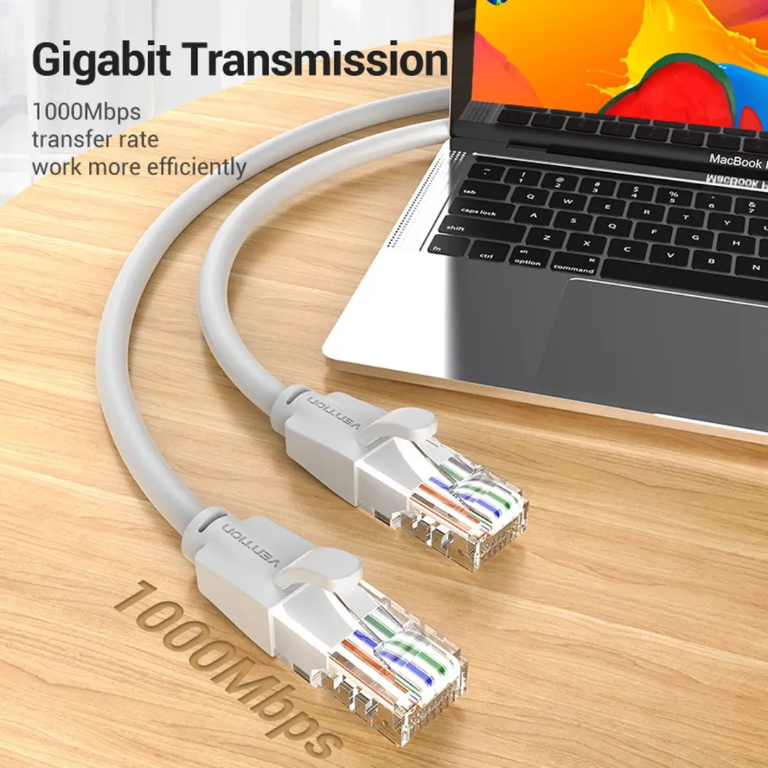 Vention Netwerkkabel Cat6 1M RJ45 - 1000Mbps - Transparant