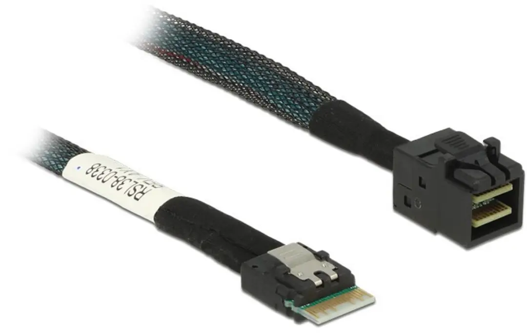 Delock SAS SFF-8654 naar Mini SAS HD SFF-8643 Kabel - 50cm - Zwart