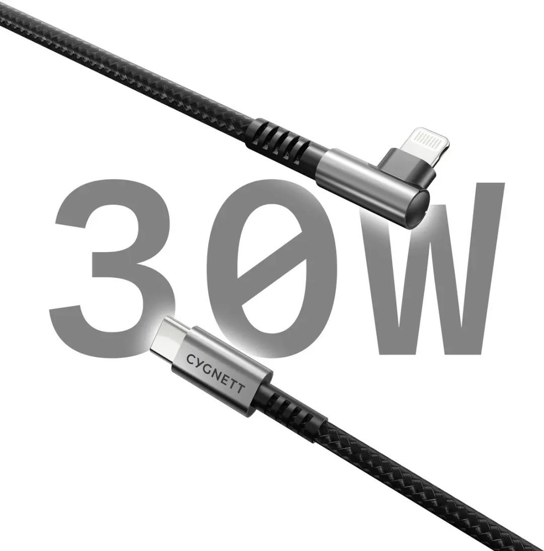 Cygnett USB-C naar Apple Lightning Kabel 1m - Zwart