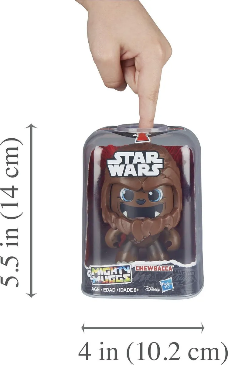 Star Wars Mighty Muggs Chewbacca Actiefiguur E2172ES00 - afbeelding 6 van 6