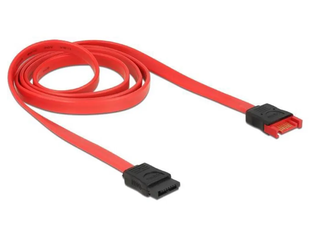 Delock SATA600 Data Verlengkabel - 1m - Rood
