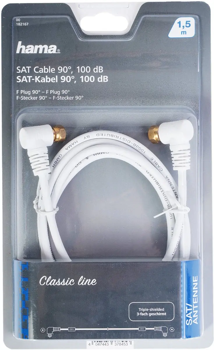 Hama SAT-aansluitkabel F-connector 1,5m