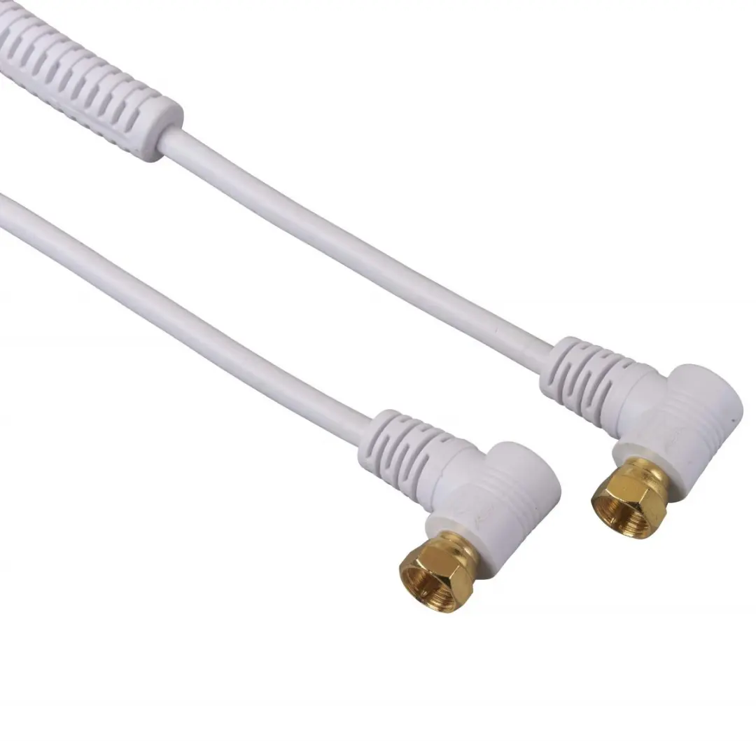 Hama SAT-aansluitkabel F-connector 1,5m - Verguld Wit
