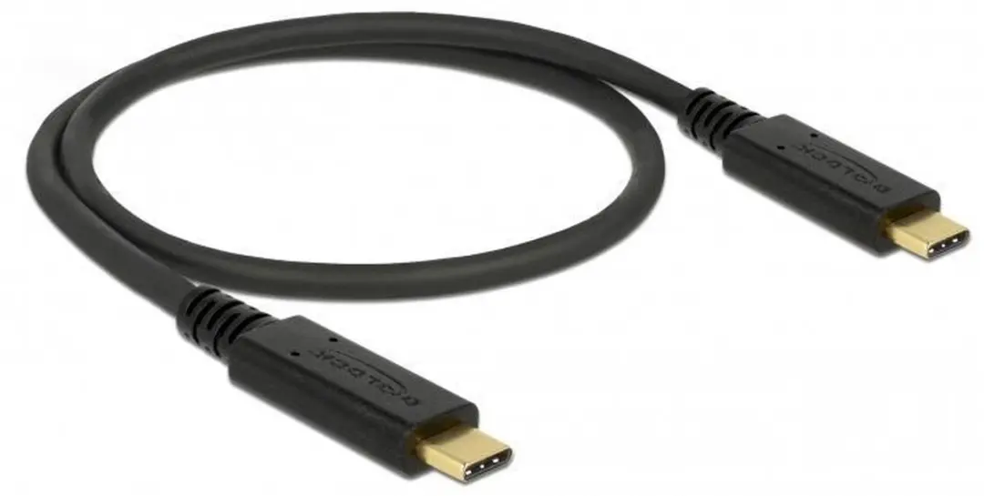 Delock USB-C Kabel 83043 - USB 2.0 20V/5A - 0,5m - Zwart