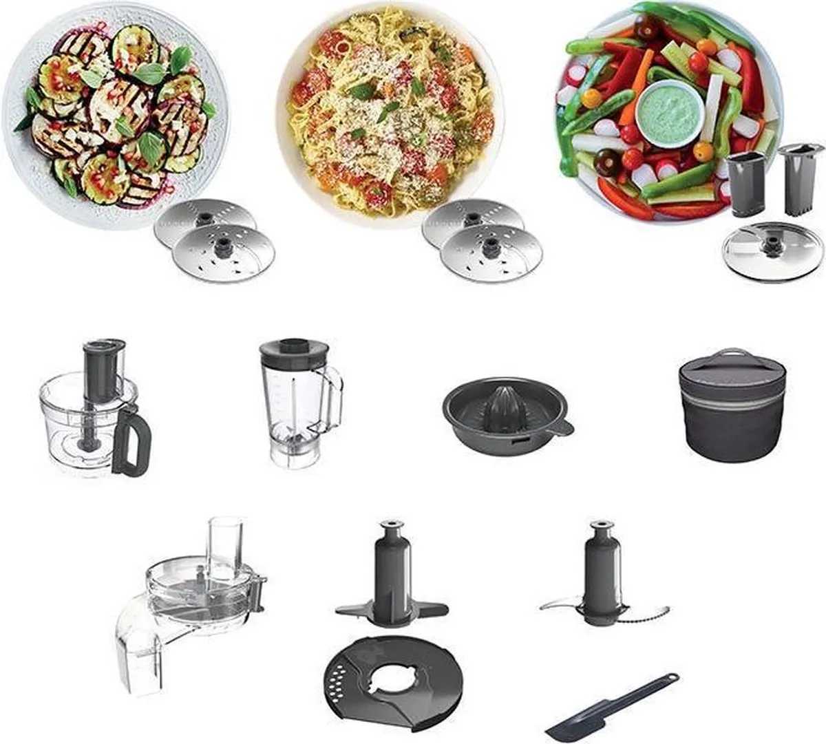 Kenwood MultiPro Express FDP65.820SI Foodprocessor - 1000W - Zilver