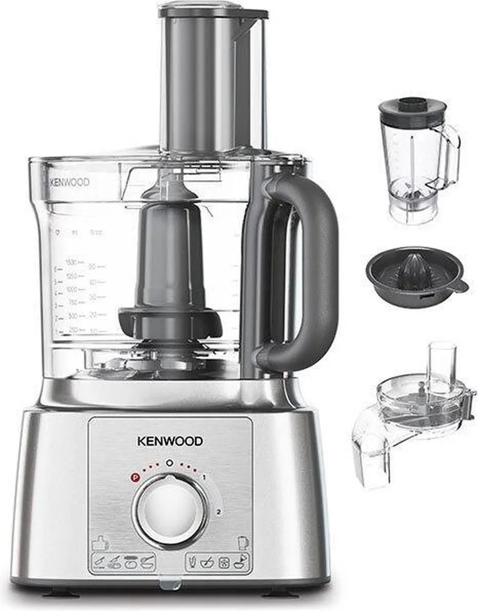 Kenwood MultiPro Express FDP65.820SI Foodprocessor - 1000W - Zilver - afbeelding 6 van 6