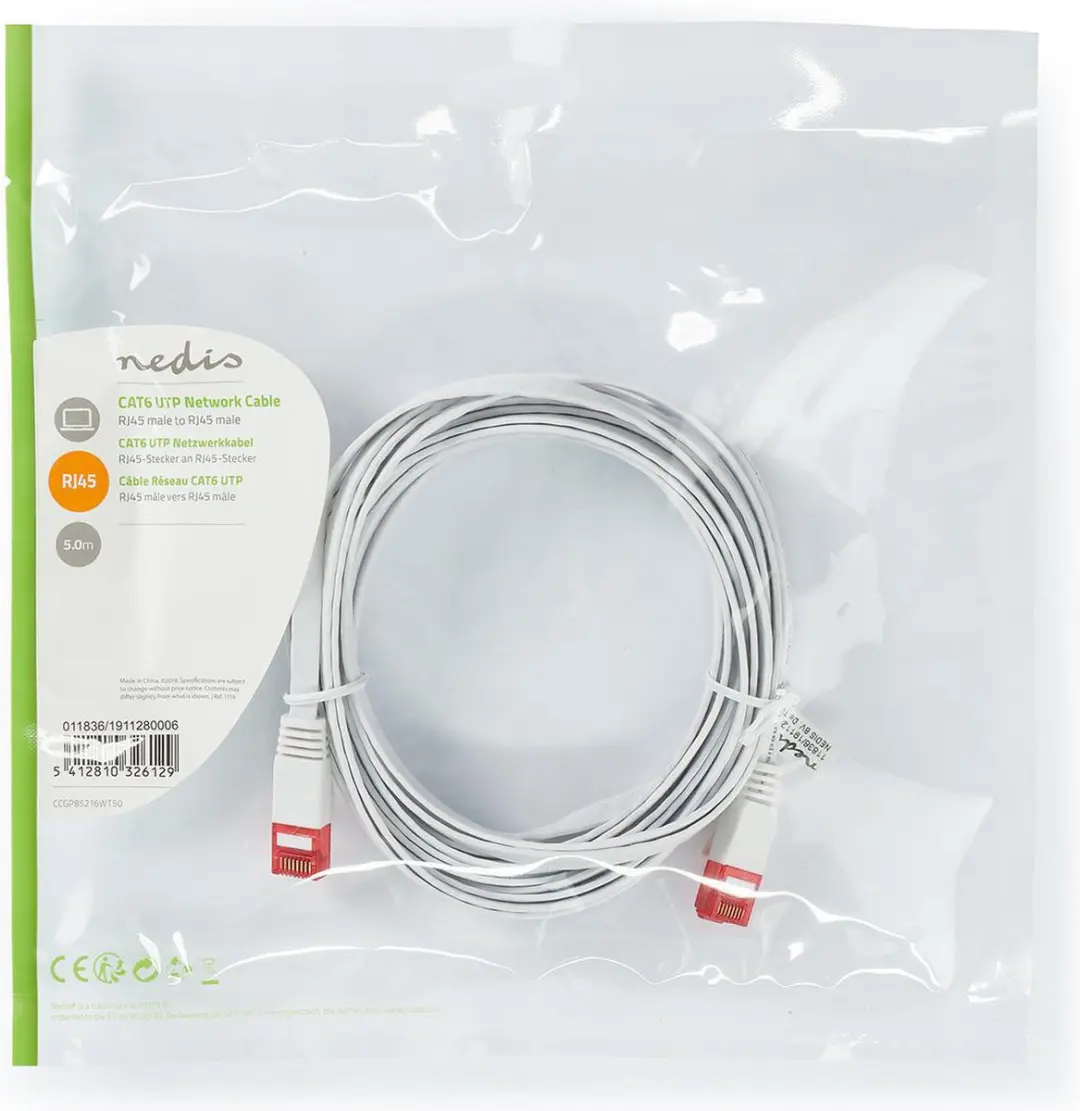 Nedis CAT6 Netwerkkabel CCGP85216WT50 - 5m - Wit