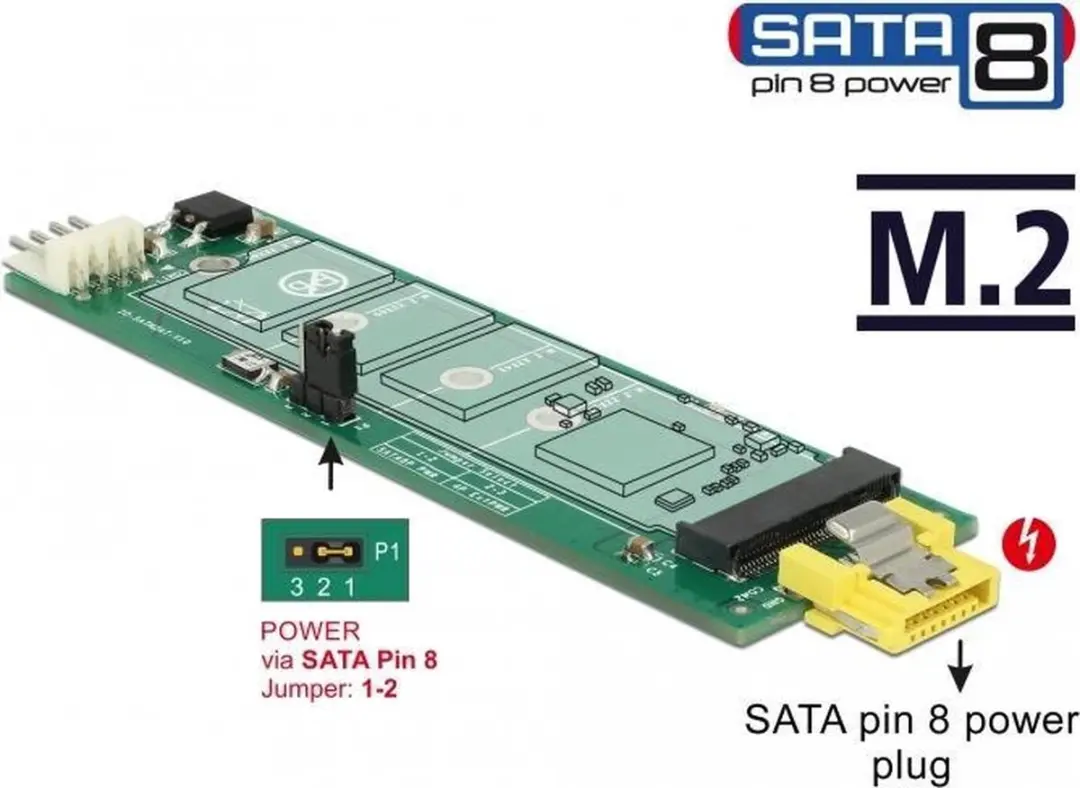 Delock SATA naar M.2 Key B Converter - 10-SATH2AT-V10