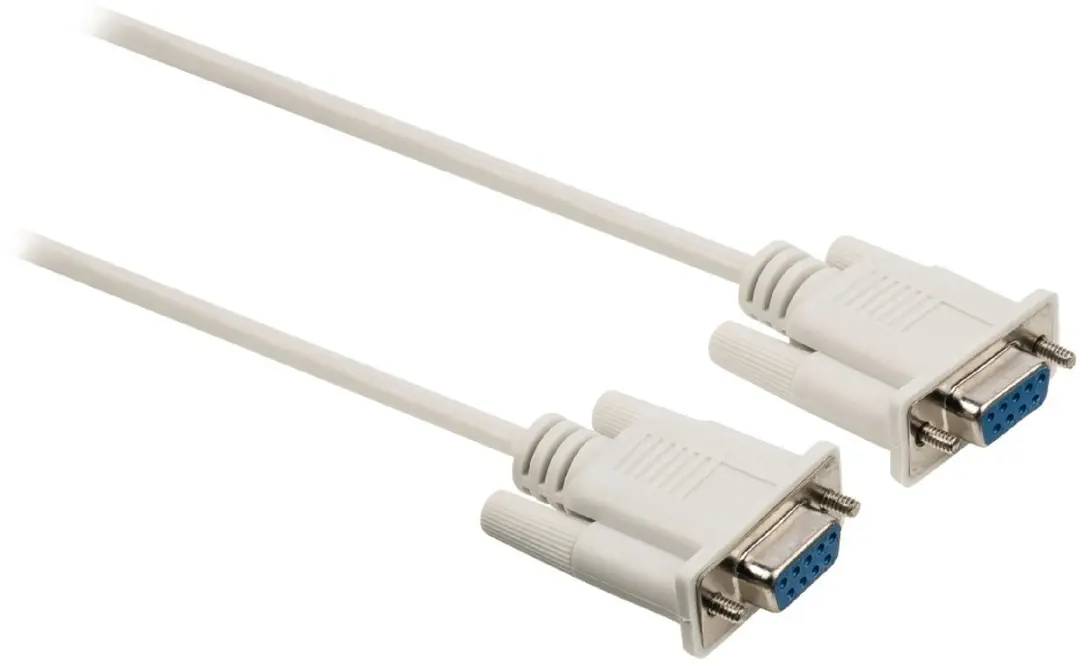 Nedis Nullmodemkabel D-SUB 9-Pins Female - 2m - Ivoor