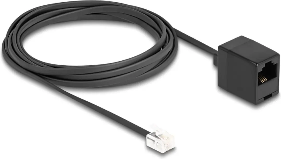 Delock RJ11-RJ45 DSL Modem/Routerkabel 3m - Zwart