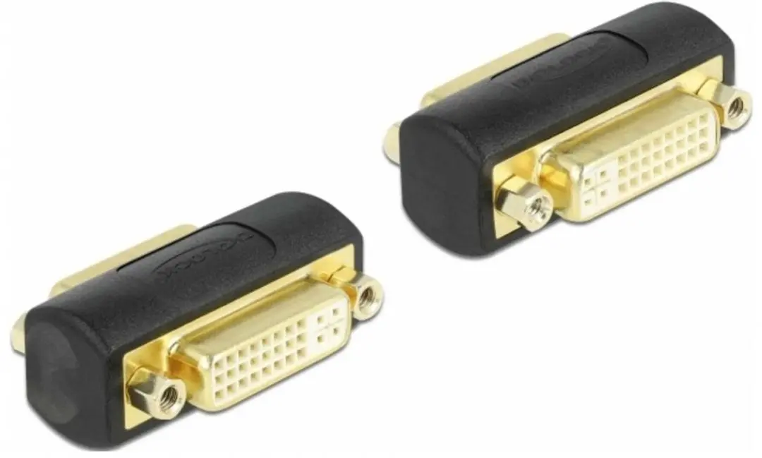 Delock DVI-D/DVI-I Dual Link Koppelstuk - Verguld/Zwart - afbeelding 6 van 6
