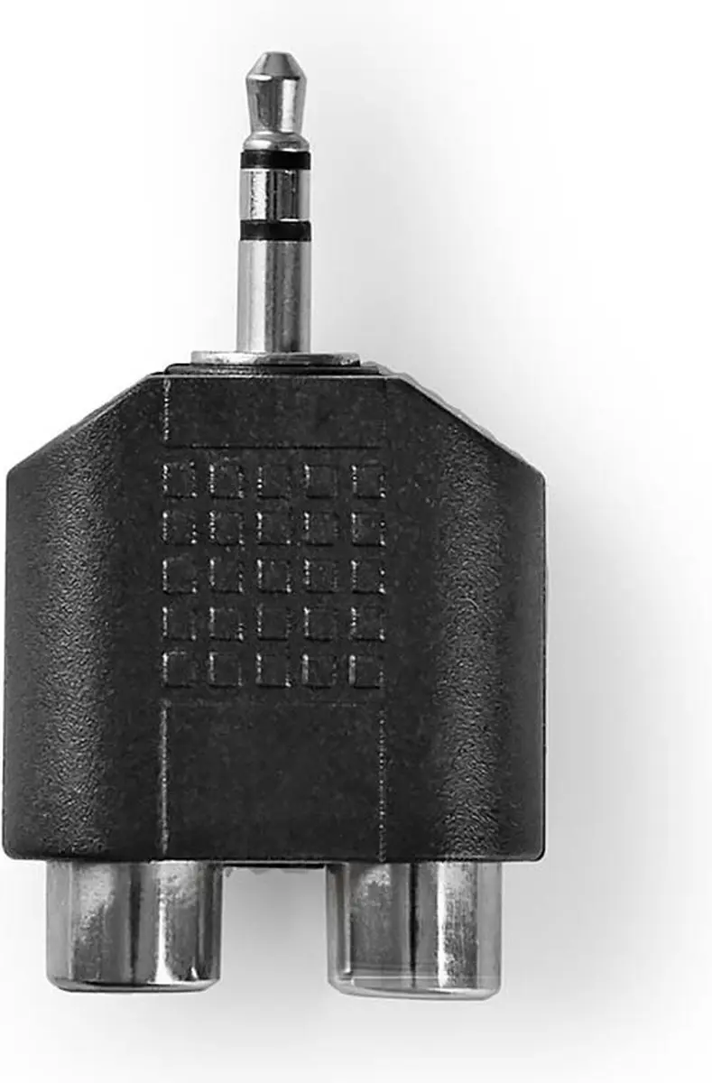 Nedis CAGB22940BK Stereo-Audioadapter 3,5mm naar 2x RCA
