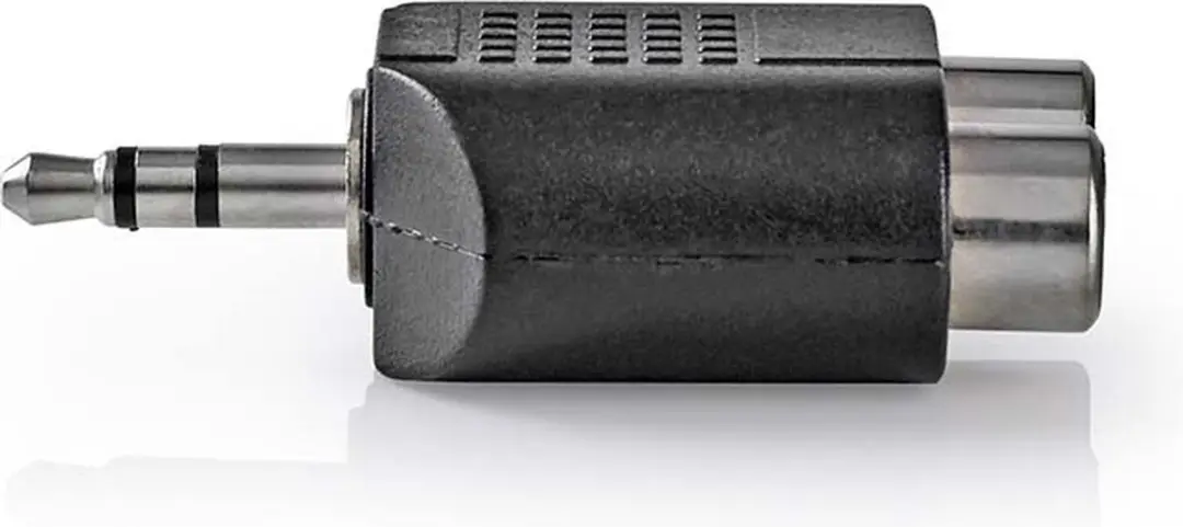 Nedis CAGB22940BK Stereo-Audioadapter 3,5mm naar 2x RCA - Zwart - afbeelding 6 van 6