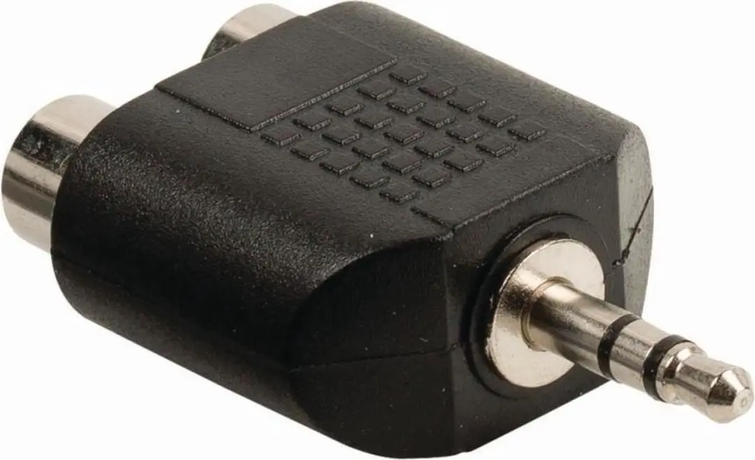 Nedis CAGB22940BK Stereo-Audioadapter 3,5mm naar 2x RCA - Zwart