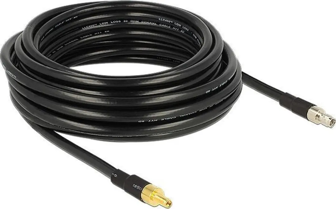 Delock SMA Verlengkabel CFD400/LLC400 50 Ohm - 10m - Zwart