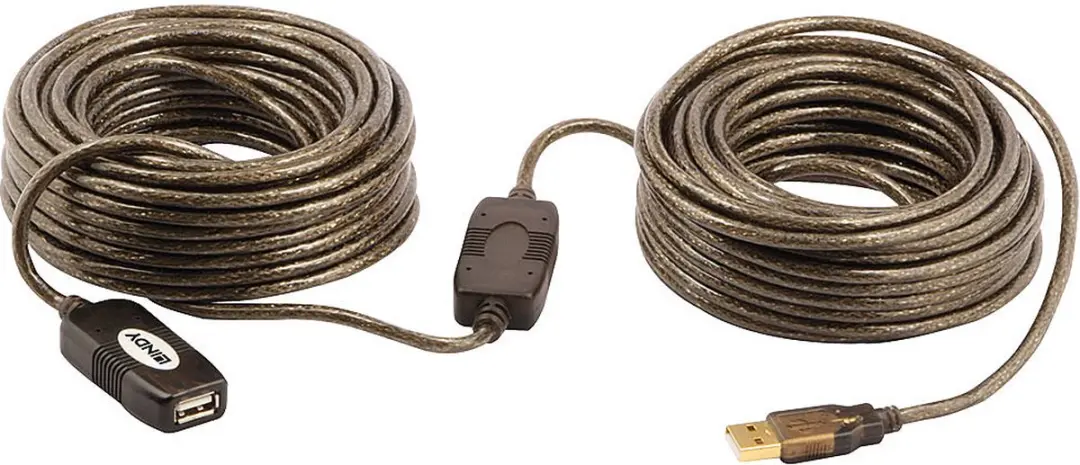 Lindy USB 2.0 Active Extension 20m - Bruin