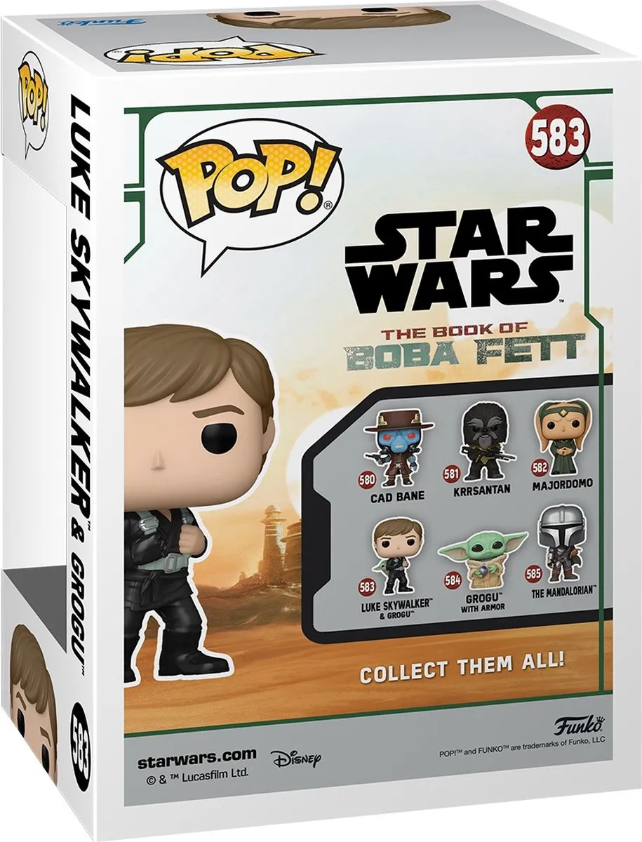 Funko Star Wars The Book of Boba Fett Luke Skywalker & Grogu Pop #583 - Multi - afbeelding 3 van 5