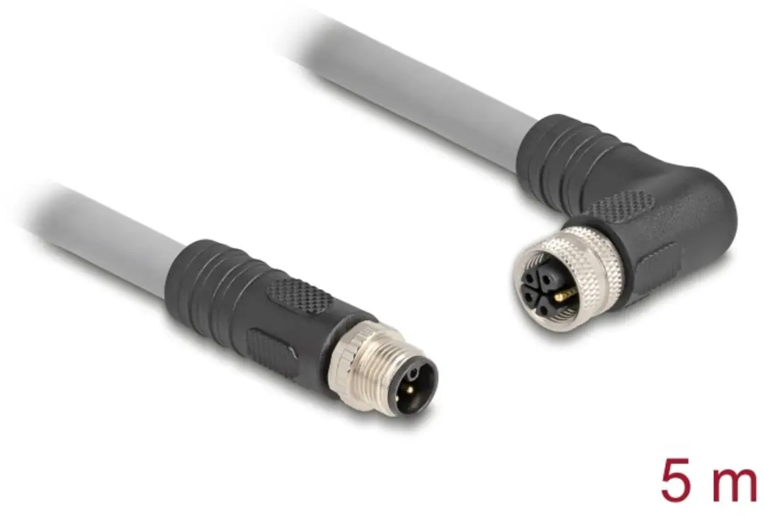 Delock M12 L-coded 5-pin Kabel 5m