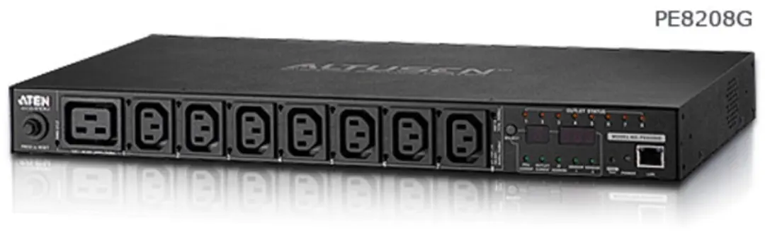 Aten PE8208G-AX-G eco PDU - 8 Poorten - Zwart