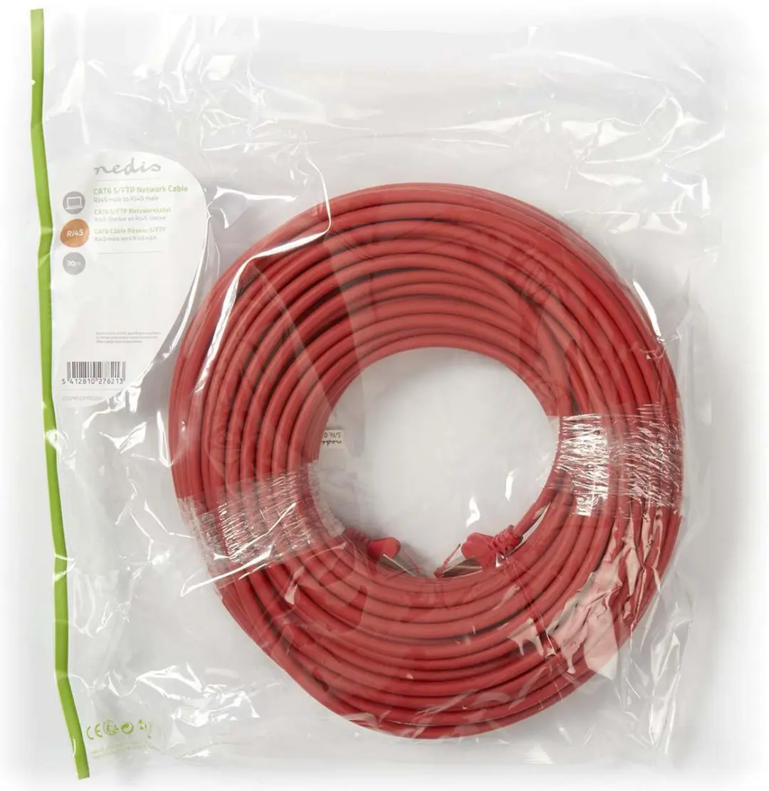 Nedis CAT6 Netwerkkabel CCGP85221RD300 - 30m - Rood