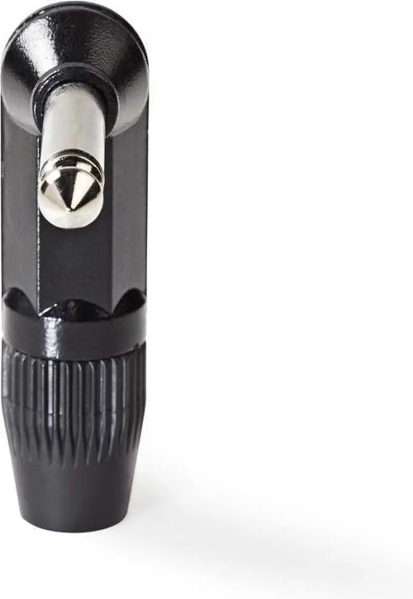 Nedis 6,35mm Audioconnector - Gehoekt Male - Vernikkeld - Zwart