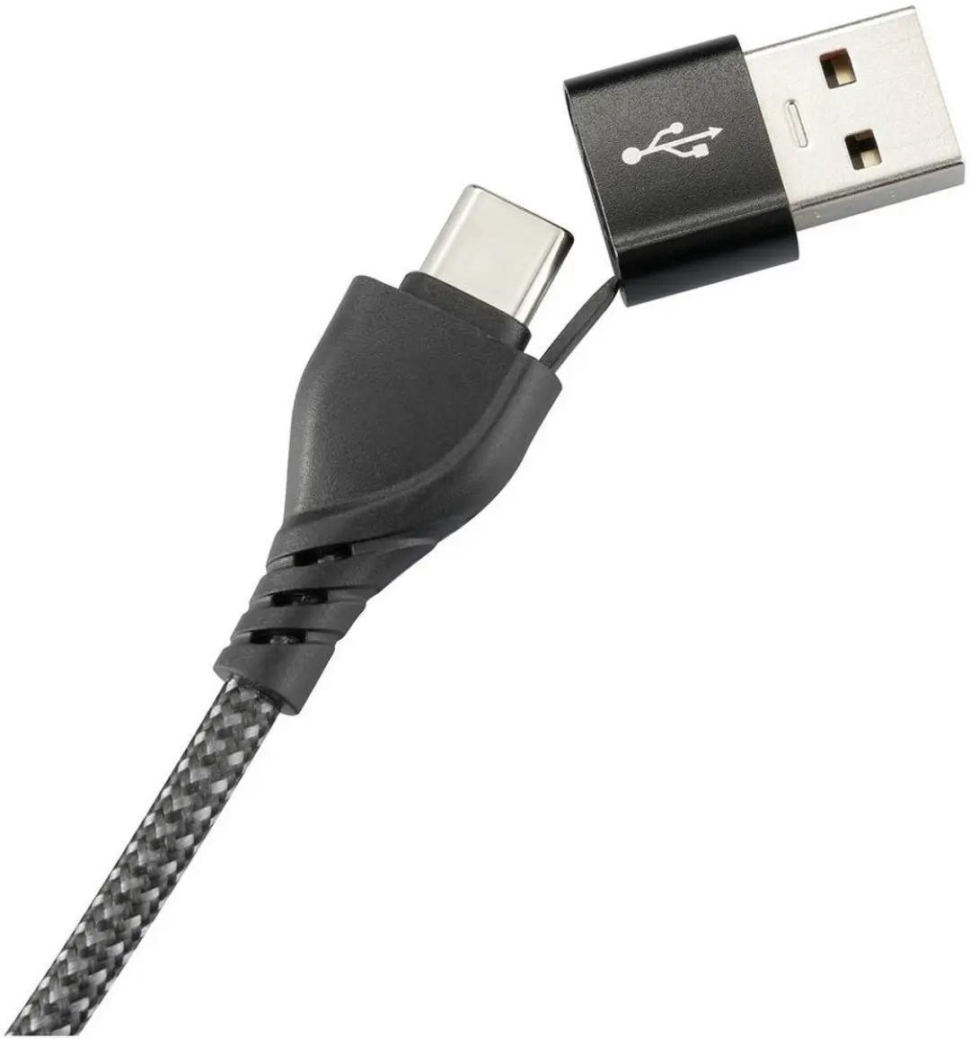 Renkforce RF-6691602 USB-laadkabel - USB-A/USB-C/Lightning - Zwart