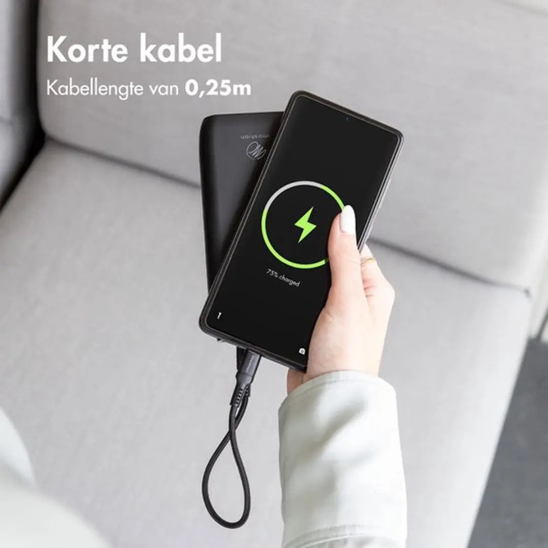Hoco X96 USB-C Laadkabel 60W PD 0.25m - Zwart